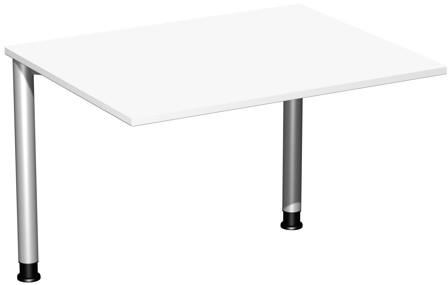 Schreibtisch - 4-Fuß Flex - Bürotisch - Höhe 680-800 mm - 1.000 x 800 mm (BxT) - Gestell anthrazit - Ahorn