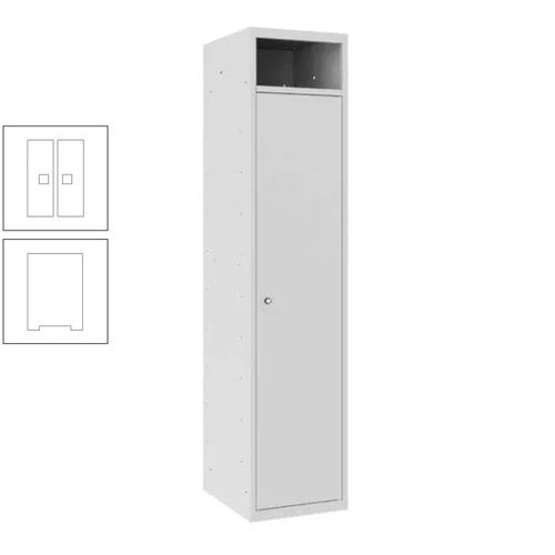 Wäschesammelschrank, Wäscheschrank, Einwurfschlitz, Zylinderschloss, 1.800 x 400 x 500 mm (HxBxT), Korpus anthrazitgrau, Front anthrazitgrau