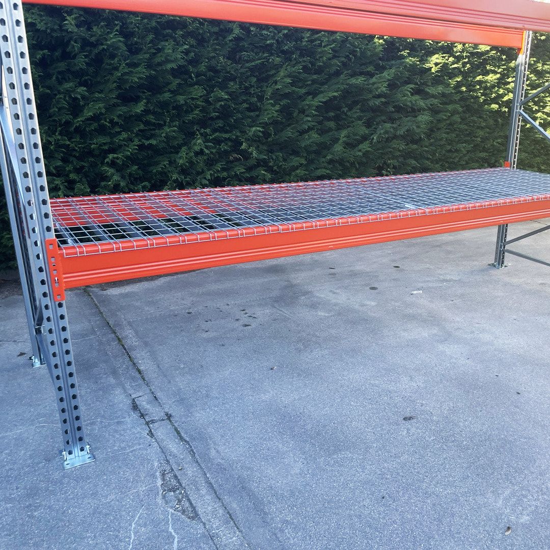 10 x Drahtgitterboden für Palettenregale, Fachbreite 3.600 mm, Tiefe 1.100 mm, vorverzinkt, 1.000 kg je Quadratmeter, Regalgitterelement Gittereinlage