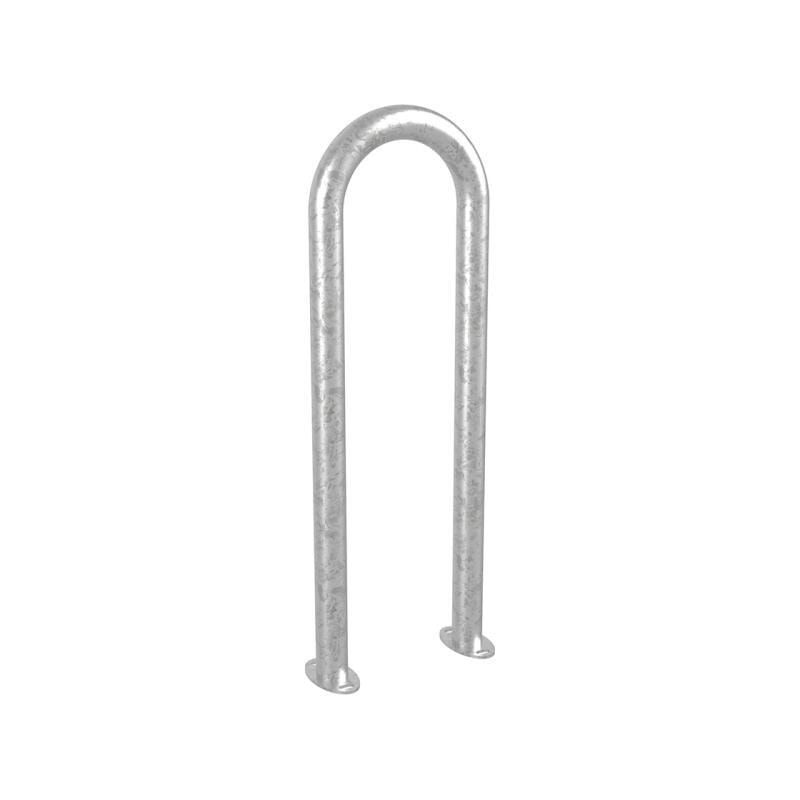 Fahrradbügel - Anlehnbügel - Büroklammerform - auf Bodenplatten - 870 x 300 mm (HxB) - Feuerverzinkt