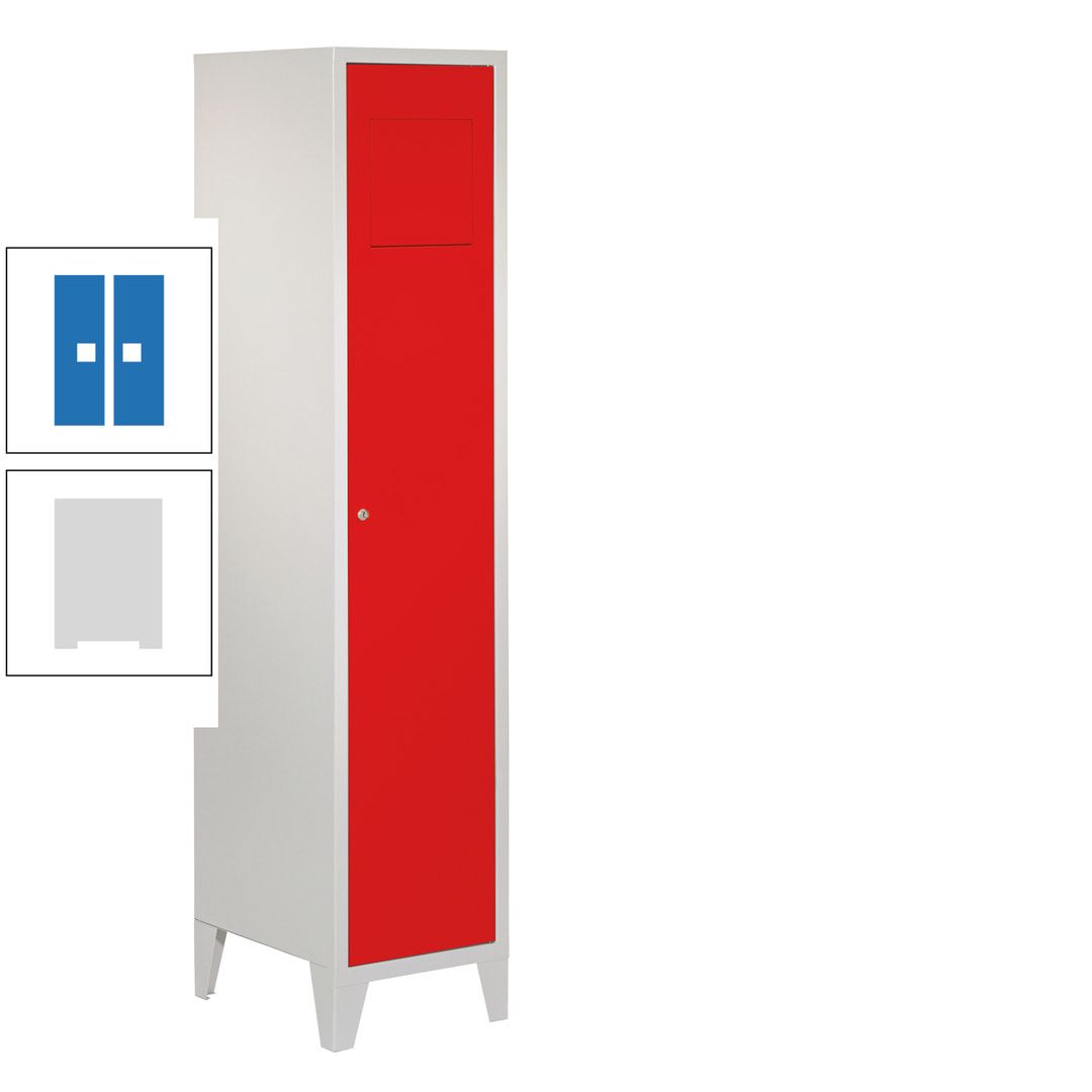 Wäschesammelschrank - 1.850 x 400 x 500 mm (HxBxT) - Füße - Drehriegel - anthrazitgrau
