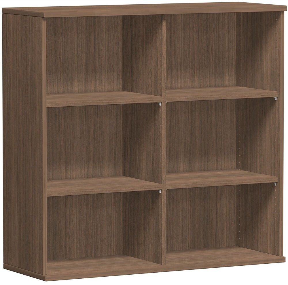 Büroregal, Metallsockel/Standfüße, 2 Einlegeböden, modular, Dreischicht-Feinspan, Einlegeboden, 1.152 x 1.000 x 425 mm (HxBxT), Dekor Ahorn