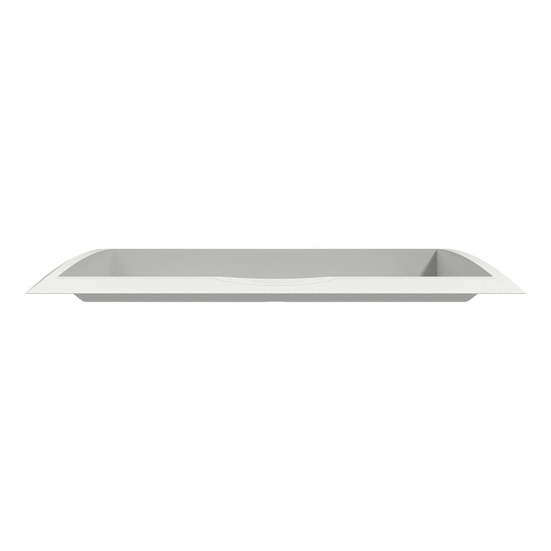 A4-Ablage, Heftablage, Briefablage, Organisator, Utensilienhalter, für Schienensystem, Schienenbefestigung, 52 x 335 x 251 mm (HxBxT), weiß