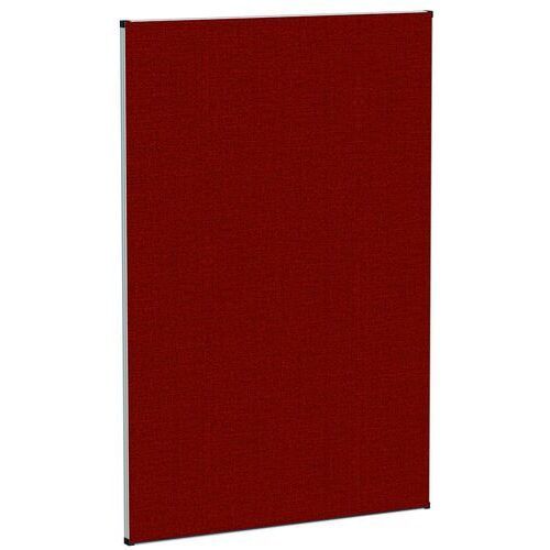 Stellwand, Trennwand, Raumteiler, Sichtschutz, schallabsorbierend, Stoffbespannung, pinnbar, Alurahmen, 1.200 x 1.000 x 27 mm (HxBxT), Calypso rot
