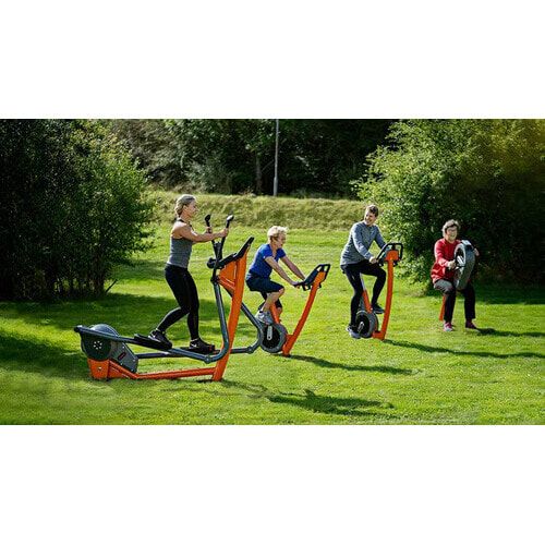 Crosstrainer Pro Touchscreen, Ausdauer, Gesäßmuskel, Bluetooth, 7 Zoll LCD Farbtouchscreen, Elektromotor, Maße: 1.750 x 830 x 1.790 mm (HxBxT), Orange