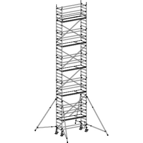 Fahrgerüst mit Auslegern - fahrbar - 2.640 x 2.450 x 800 mm (HxBxT) - Hymer