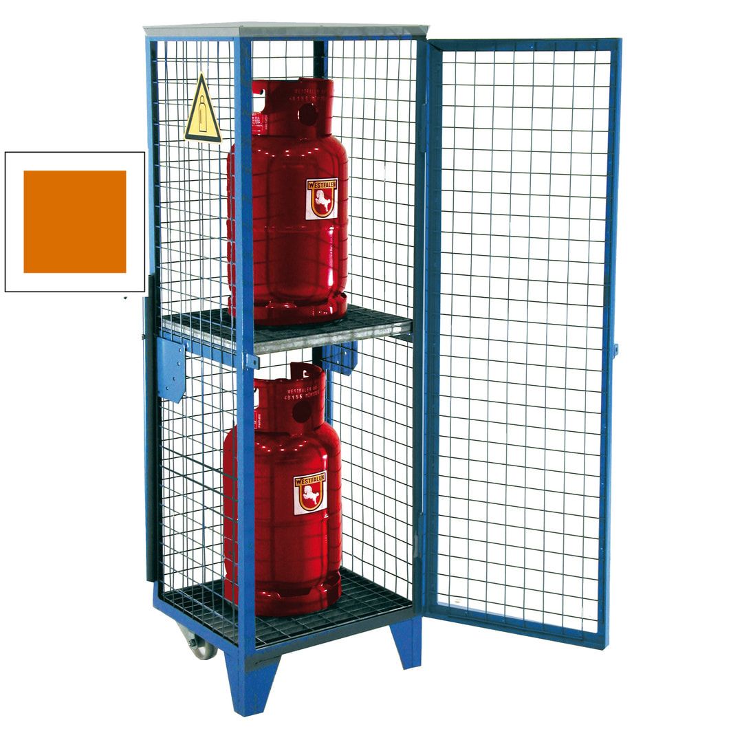 Mobiles Gasflaschen-Depot - für 2 x 11-kg-Flaschen - feuerrot
