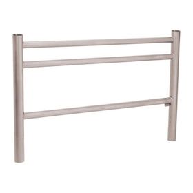 Geländer 3 Stahlrohre - 1.000 x 1.572 mm - Pfosten mit wählbarem Kopf - Farbe wählbar - Außengeländer Systemgeländer