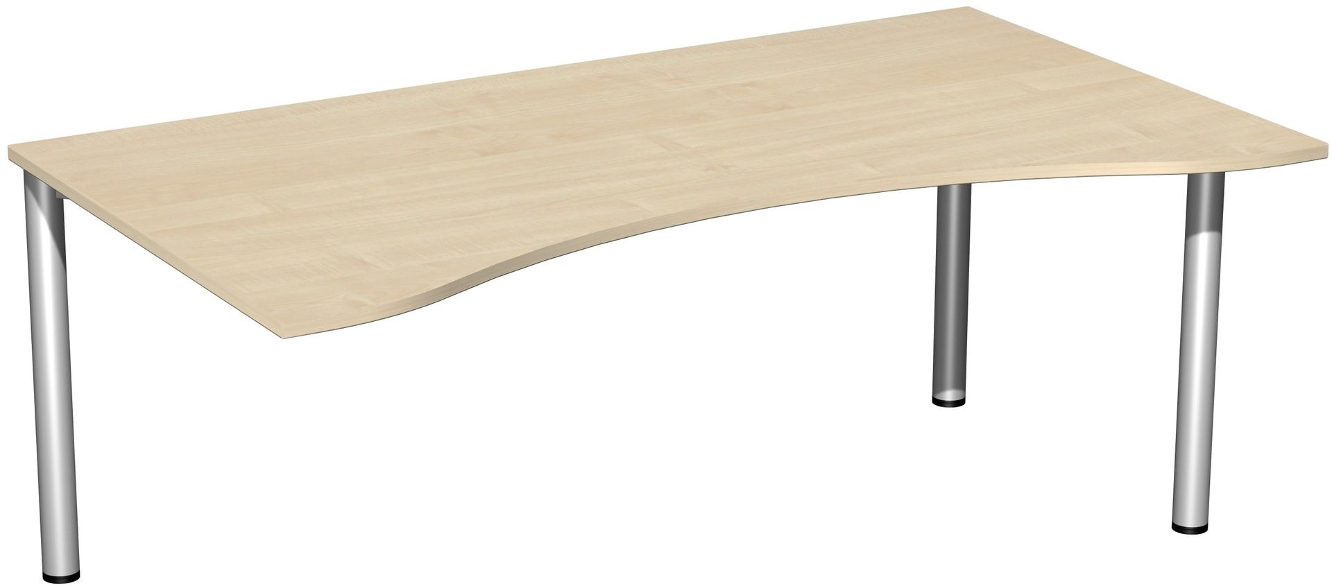 Ergo-Schreibtisch - 4-Fuß Flex - Bürotisch - 720 x 1.600 x 1.000 mm (HxBxT) - Gestell anthrazit - Ahorn