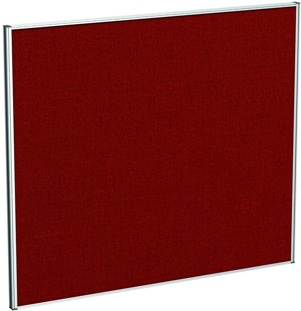 Stellwand, Trennwand, Raumteiler, Sichtschutz, schallabsorbierend, Stoffbespannung, pinnbar, Alurahmen, 1.200 x 1.000 x 41 mm (HxBxT), Calypso rot