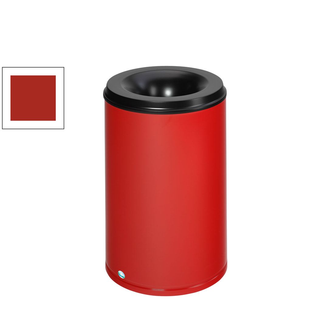 Edelstahl Papierkorb - feuersicher - Volumen 110 l - 750 x 465 x 465 mm (HxBxT) - 9 kg