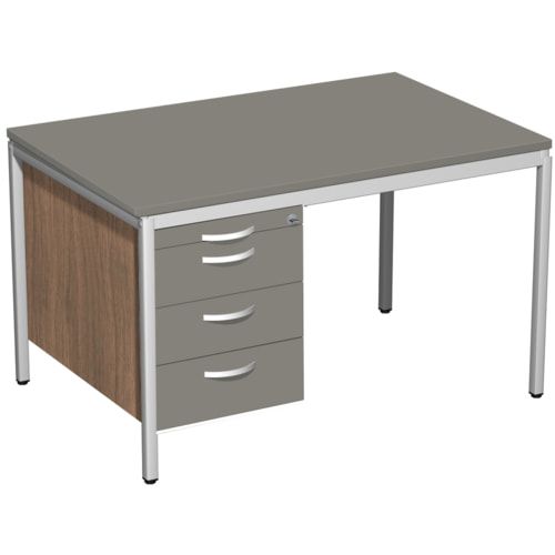 Hängecontainer - 4 Schubfächer - Serie Eco - 522 x 430 x 800 mm (HxBxT) - abschließbar - beidseitig verwendbar - Dekor Ahorn, Ahorn