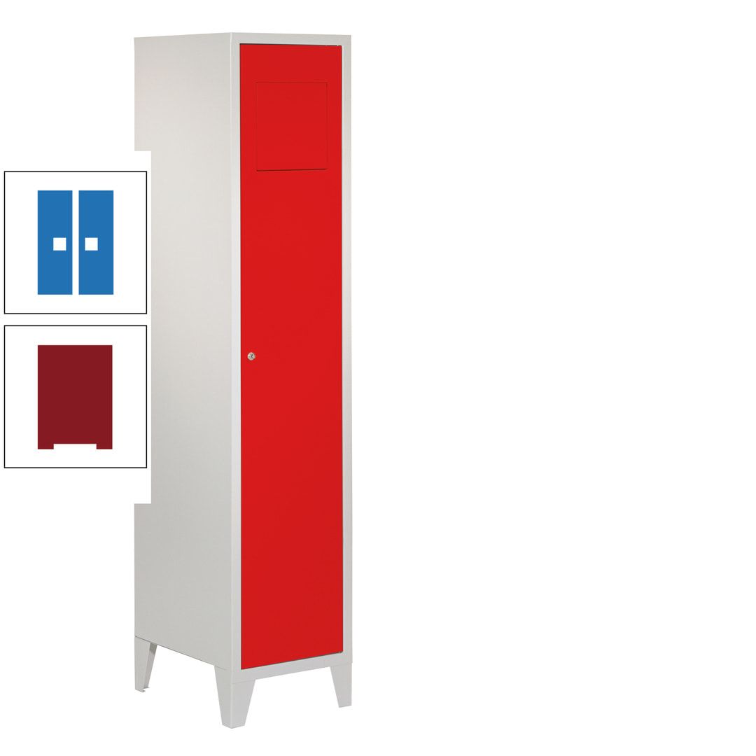 Wäschesammelschrank - 1.850 x 400 x 500 mm (HxBxT) - Füße - Drehriegel - anthrazitgrau