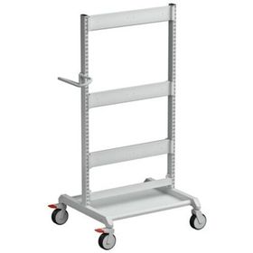 Fahrwagen, Magazinwagen, für 8 Kleinteilemagazine, 1.600 x 780 x 715 mm (HxBxT), Farbe lichtgrau