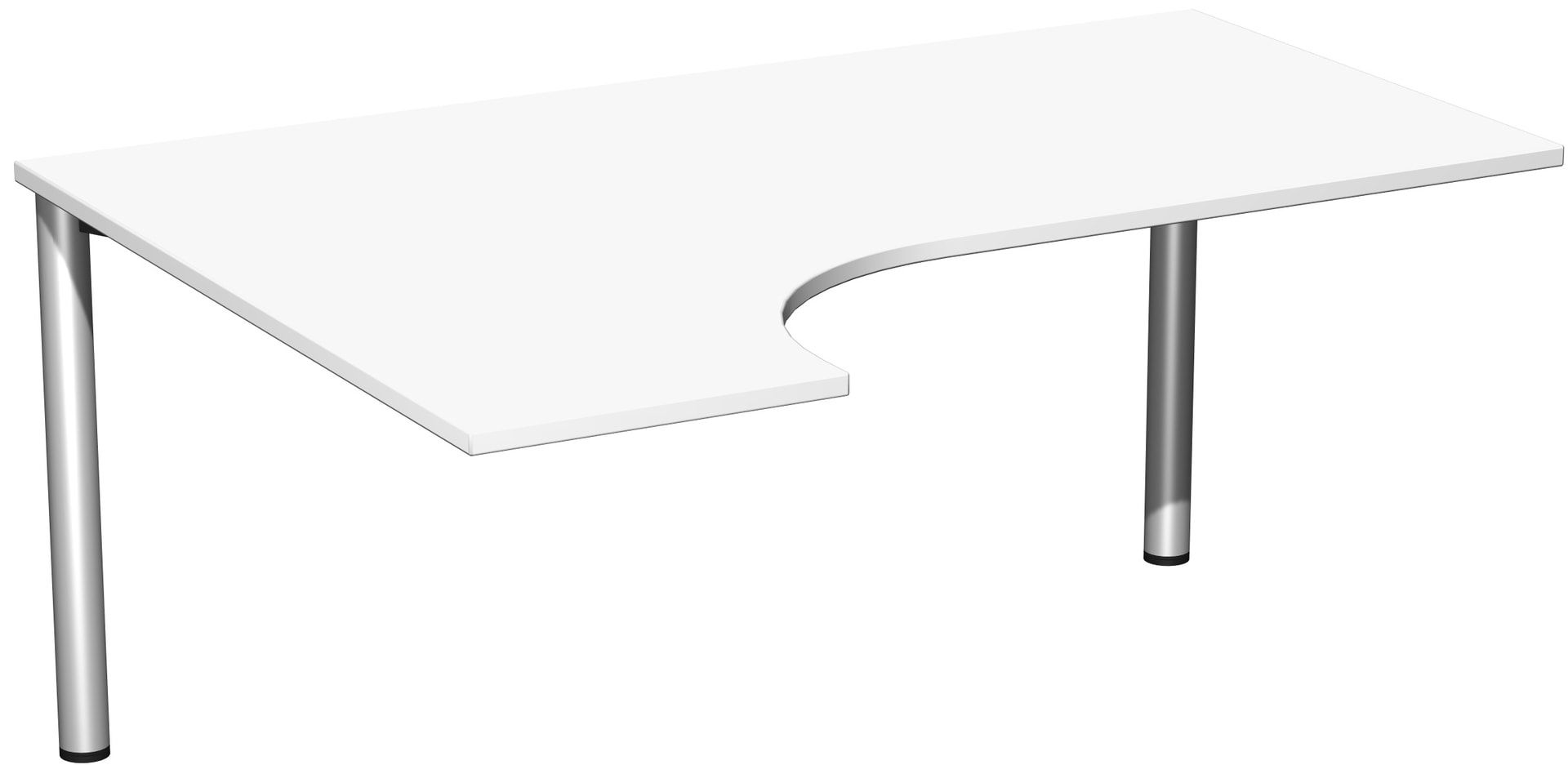 Eckschreibtisch - Ecke links - 4-Fuß Flex - 720 x 1.600 x 1.200 mm (HxBxT) - Gestell anthrazit - Ahorn