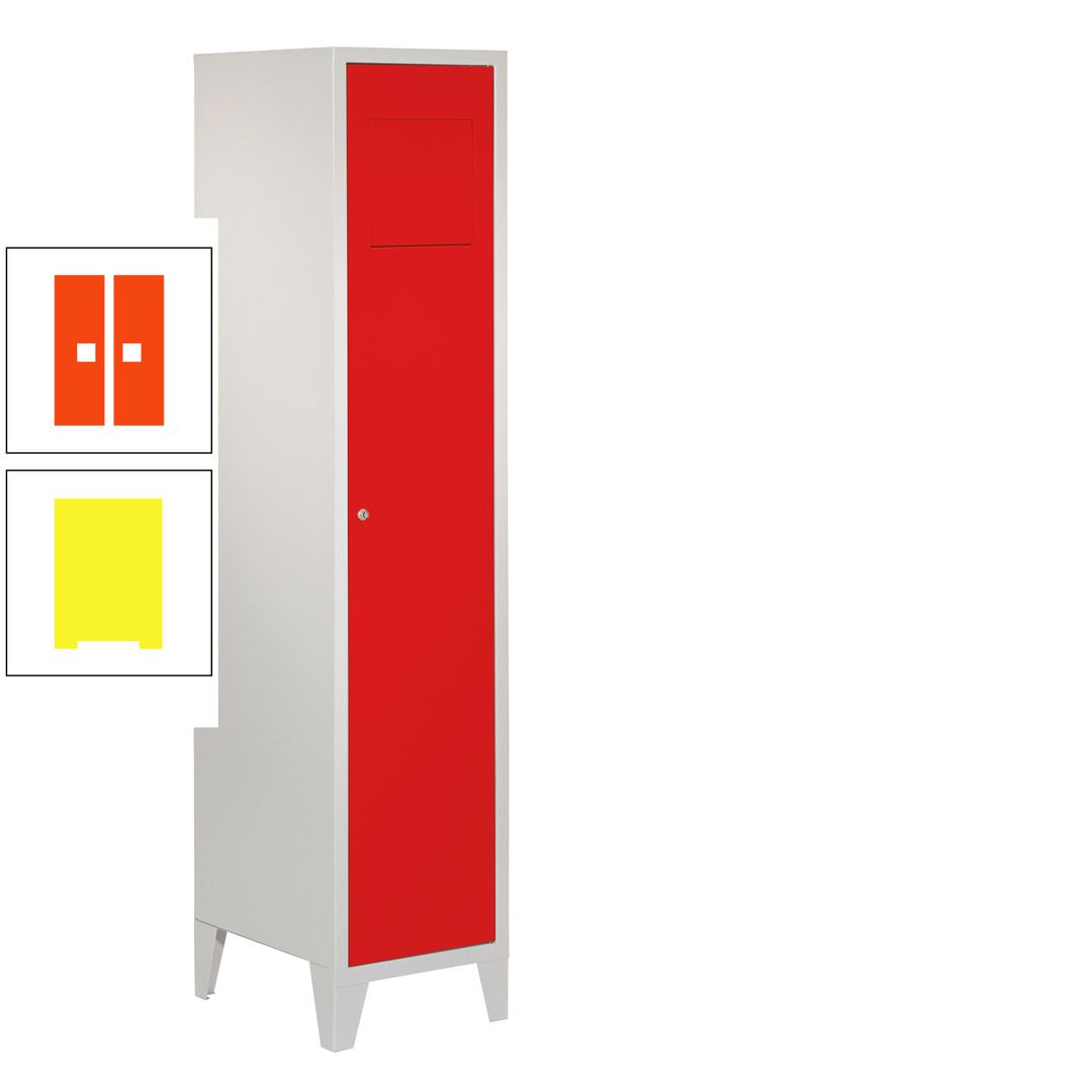 Wäschesammelschrank - 1.850 x 400 x 500 mm (HxBxT) - Füße - Drehriegel - anthrazitgrau