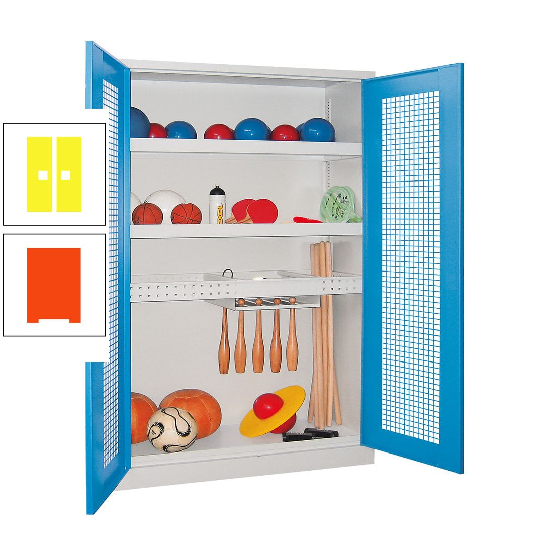 Sportschrank - Vollblechtüren - Variante 2 - 1.950x1.200x500 mm (HxBxT) - anthrazitgrau
