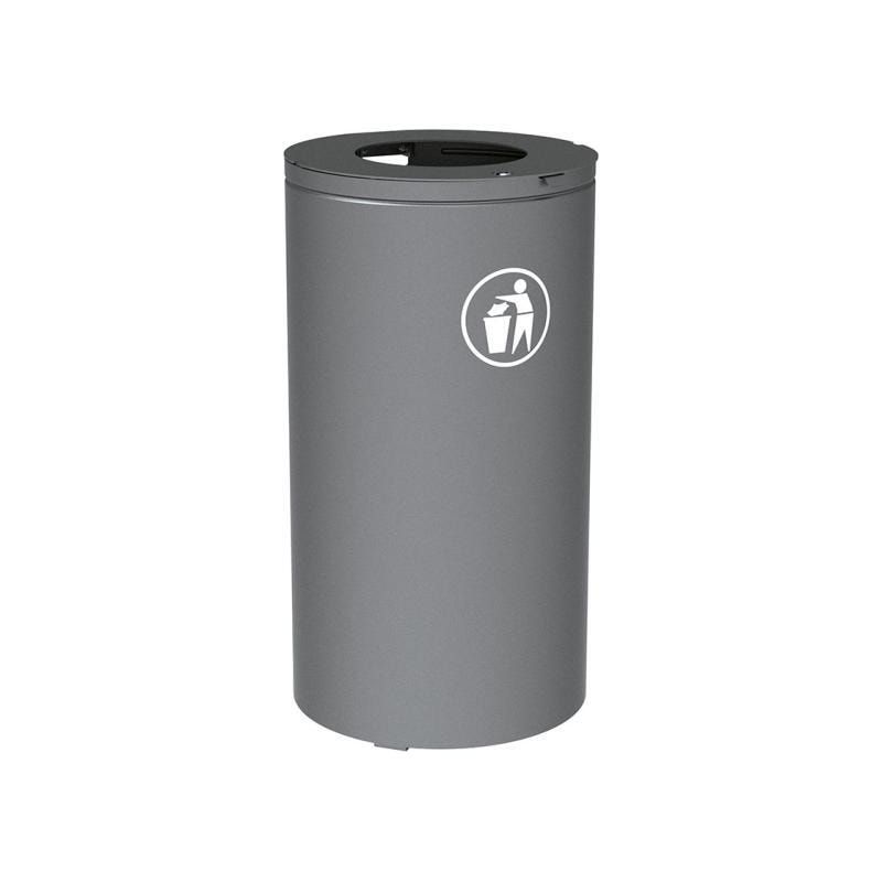 Abfalleimer - 120 Liter - 450 x 845 mm (DxH) - mit Verankerungsstäben - Farbe enzianblau