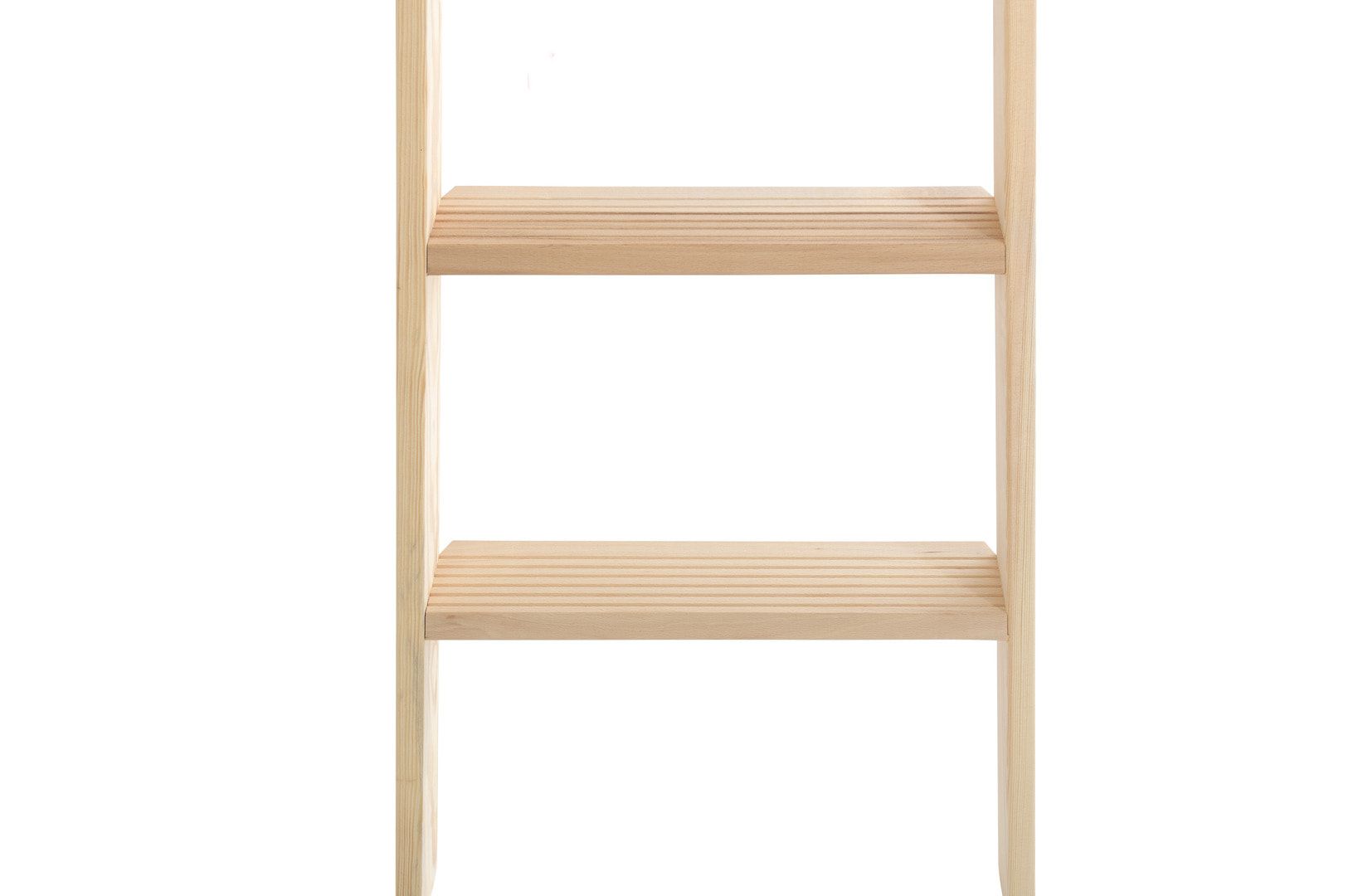 Holz-Stufenstehleiter, beidseitig begehbar, Textiltasche, Eimerhaken, Perlongurte, 1.240 x 473 mm (LxB), 2 x 4 Stufen, 8 kg, Stufentiefe 80 mm, Hymer