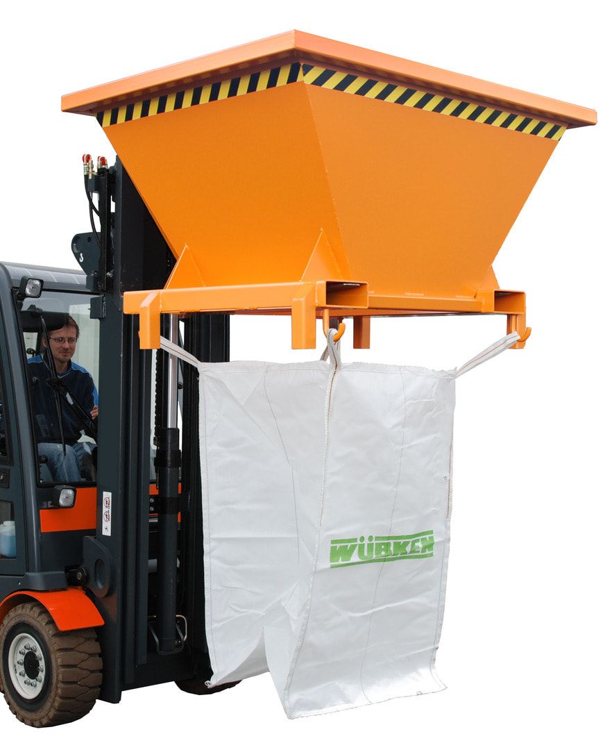 Befülltrichter für Big-Bags und Container - 990 x 1.710 x 1.320 mm (HxBxT) - feuerrot (RAL 3000)