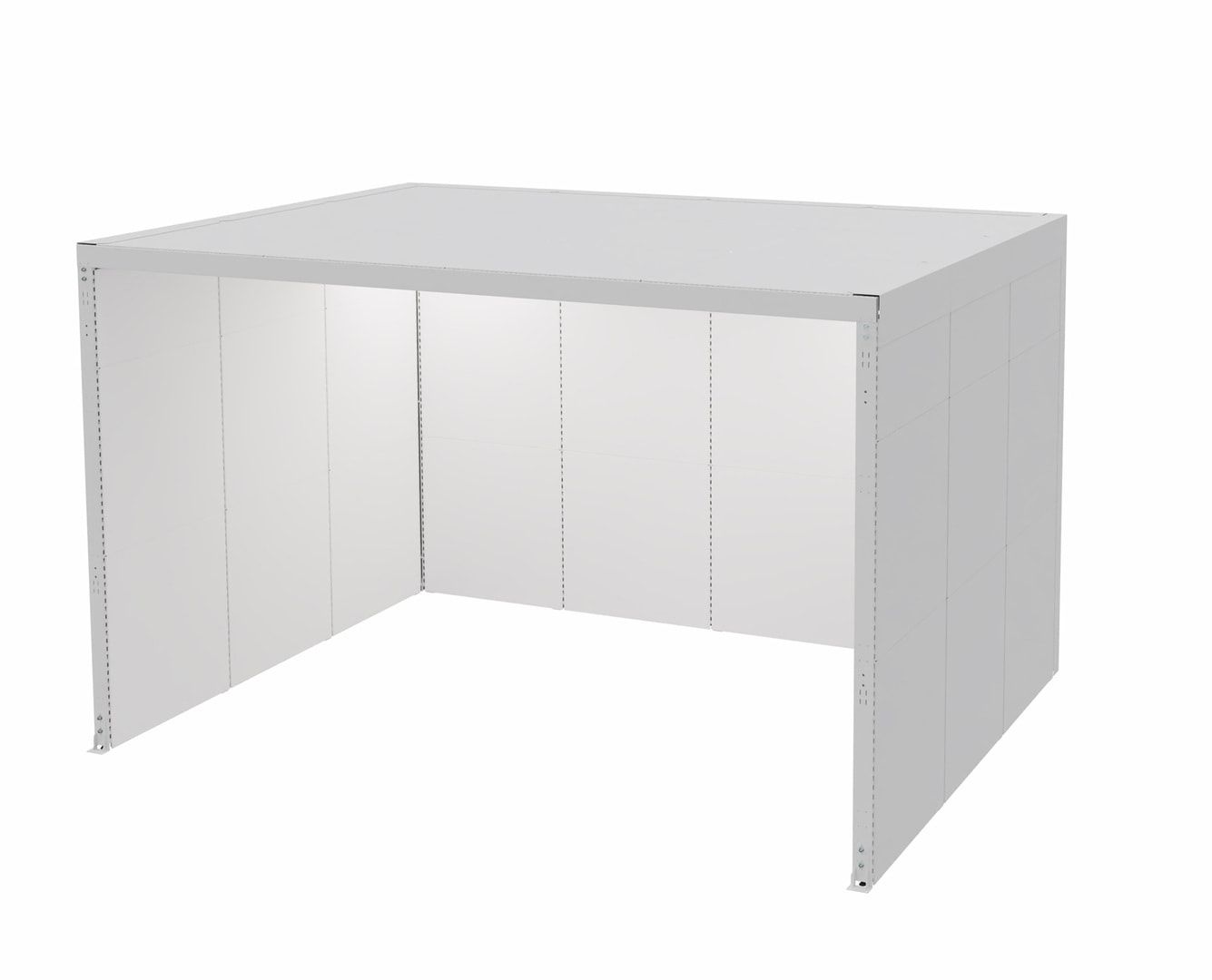 OTTOKIND Akustik-Kabine, Raumkabine, Bürokabine, 2.610 x 4.230 x 3.230 mm (HxBxT), Schalldämmung, LED-Beleuchtung, Stahlblech, Farbe lichtgrau