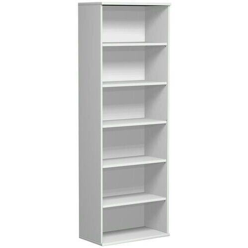 Büroregal, 6 Ordnerhöhen, Metallsockel/Standfüße, Dreischicht-Feinspan, 10 Einlegeböden, 2.304 x 1.200 x 425 mm (HxBxT), Dekor Ahorn
