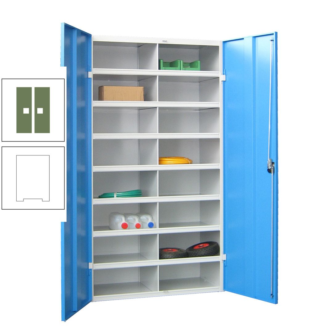 Aktenschrank - Fächerschrank - Sortierstation - 16 Fächer - Büroschrank - Dokumentenablage - 1.800 x 1.000 x 530 mm (HxBxT) - anthrazitgrau