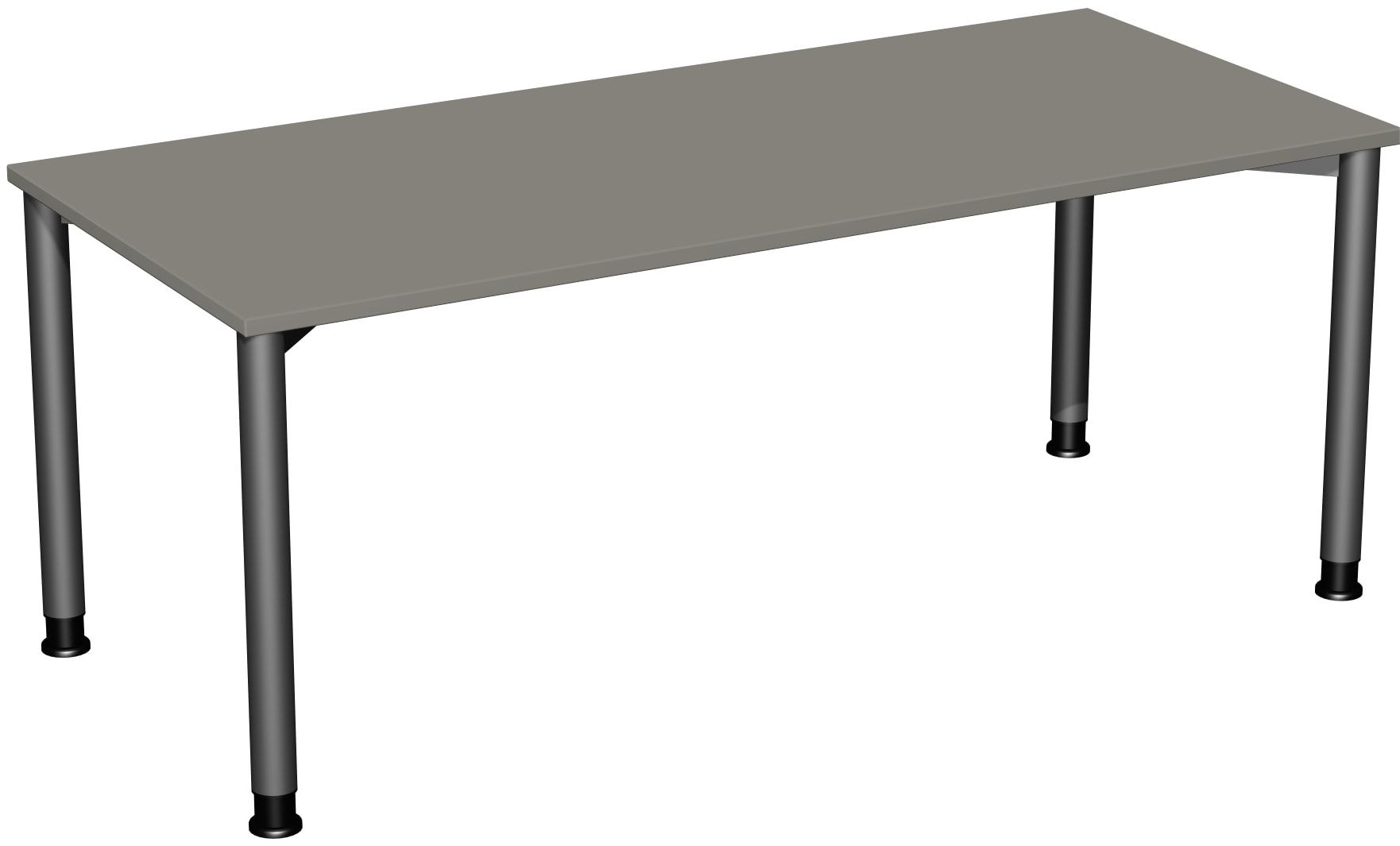 Schreibtisch - 4-Fuß Flex - Bürotisch - Höhe 680-800 mm - 1.000 x 800 mm (BxT) - Gestell anthrazit - Ahorn