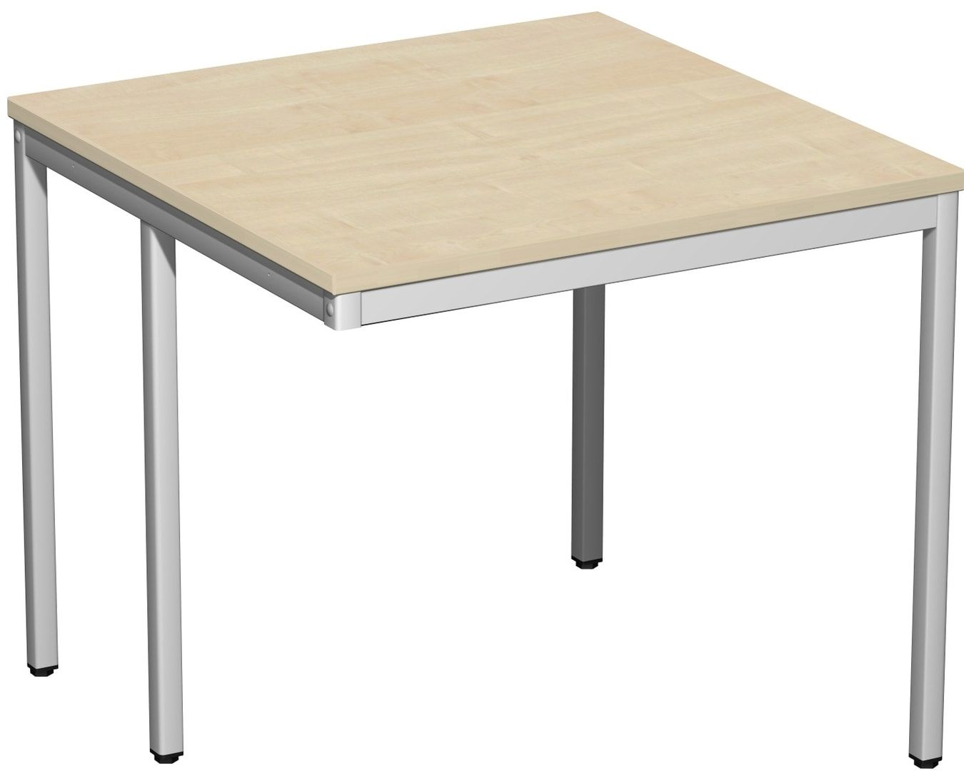 Schreibtisch - 4-Fuß Eco - Bürotisch - 720 x 1.000 x 800 mm (HxBxT) - Gestell lichtgrau - Ahorn