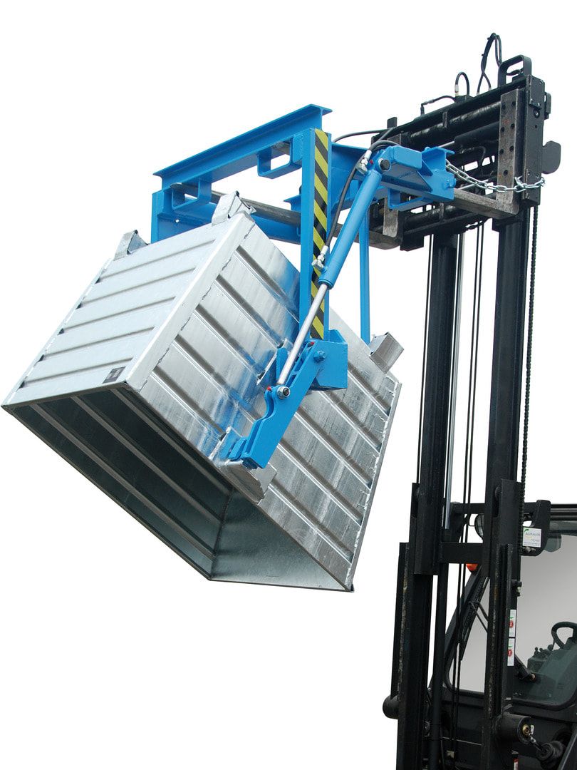 BAUER Kipptraverse - für Stapelkipper mit 1.500 l Volumen - hydraulisch - feuerrot