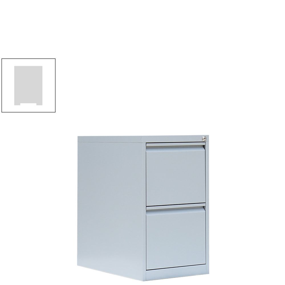 Hängeregistraturschrank, Hängeregisterschrank, 2 Schubladen, 1-bahnig, DIN A4, 700 x 400 x 620 mm (HxBxT), Korpus- und Schubladenfarbe: lichtgrau