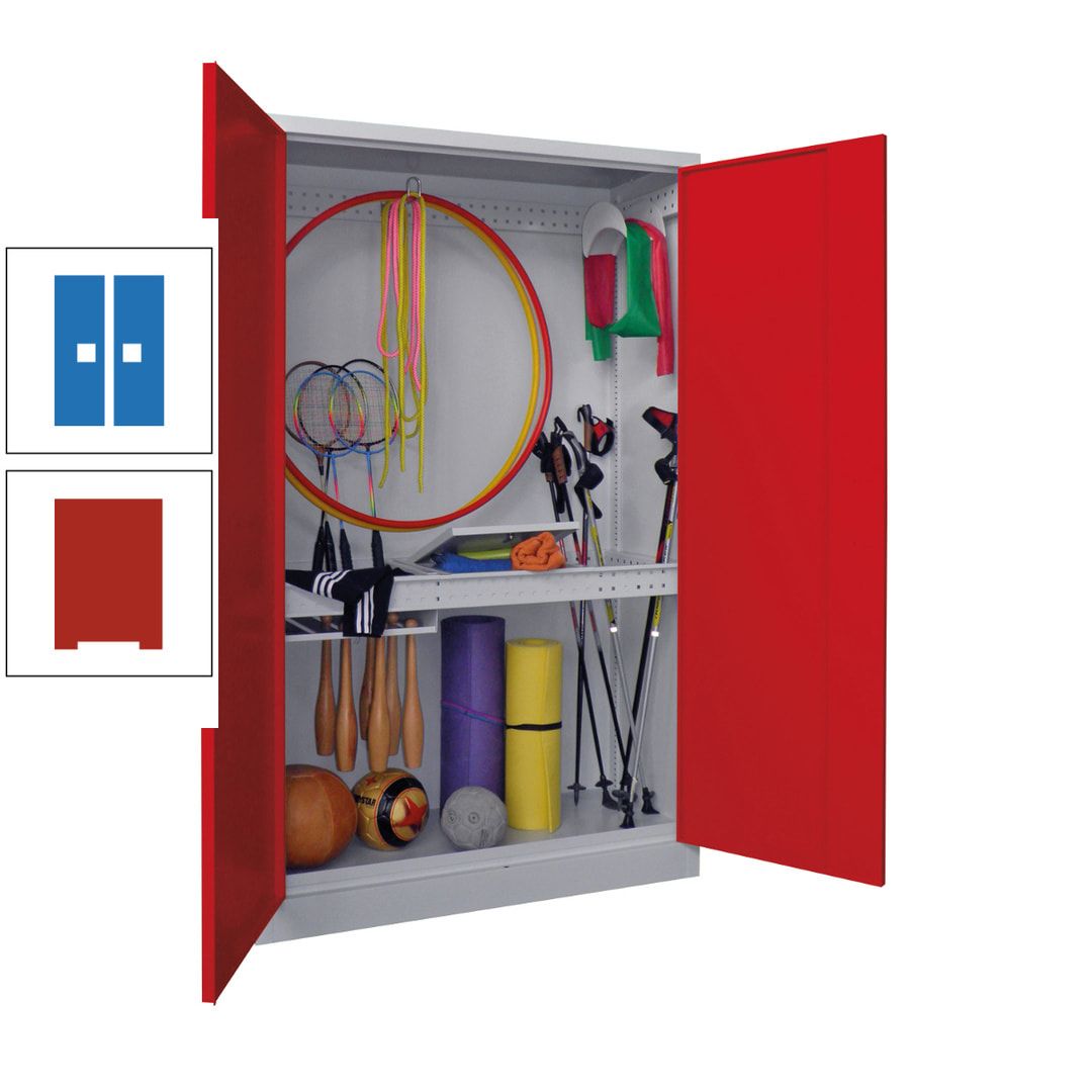 Sportschrank - Vollblechtüren - 1.950x1.200x500 mm (HxBxT) - anthrazitgrau