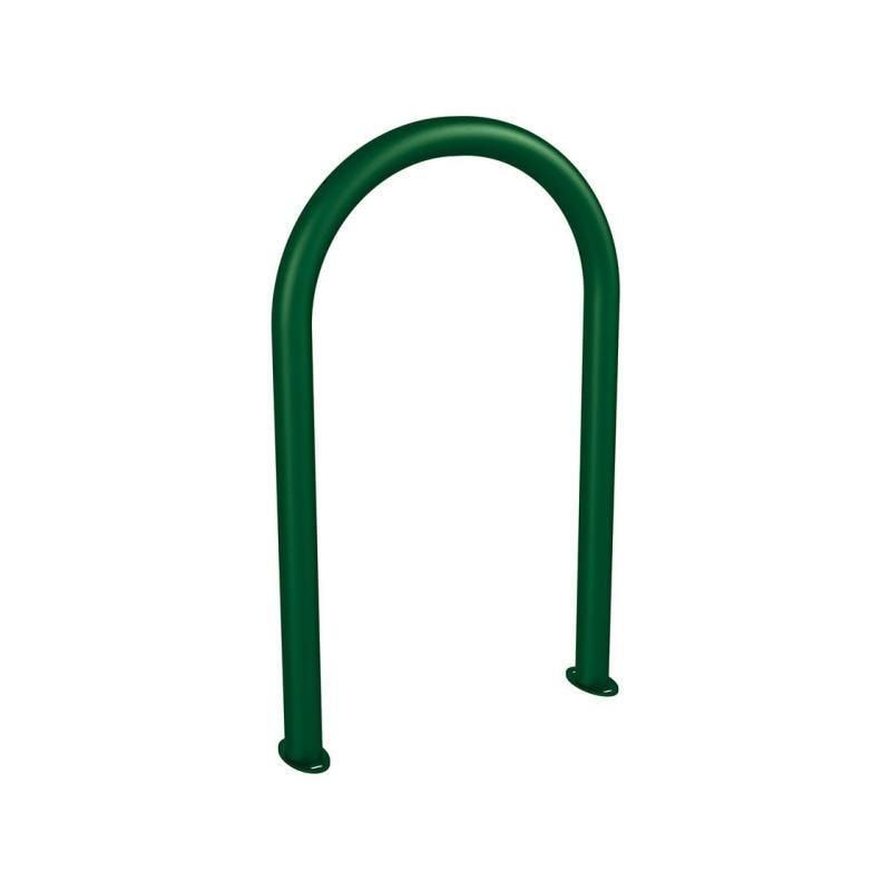 Fahrradbügel, Anlehnbügel, Büroklammerform, universell, Stahlrohr, auf Bodenplatten, 1.000 x 625 mm (HxB), beschichtet, Farbe wählbar