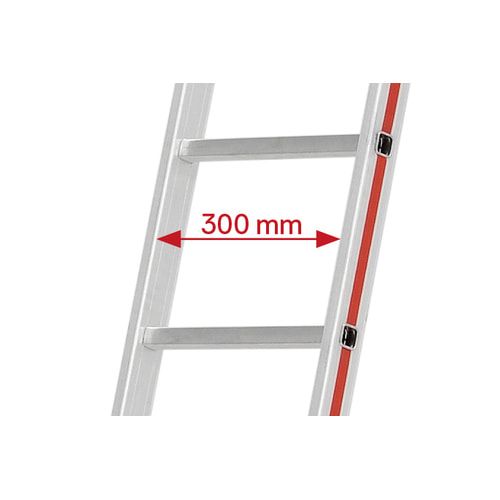 Aluminium-Sprossenanlegeleiter - 1.780 x 355 mm (LxB) - 6 Sprossen - Aluleiter Hymer