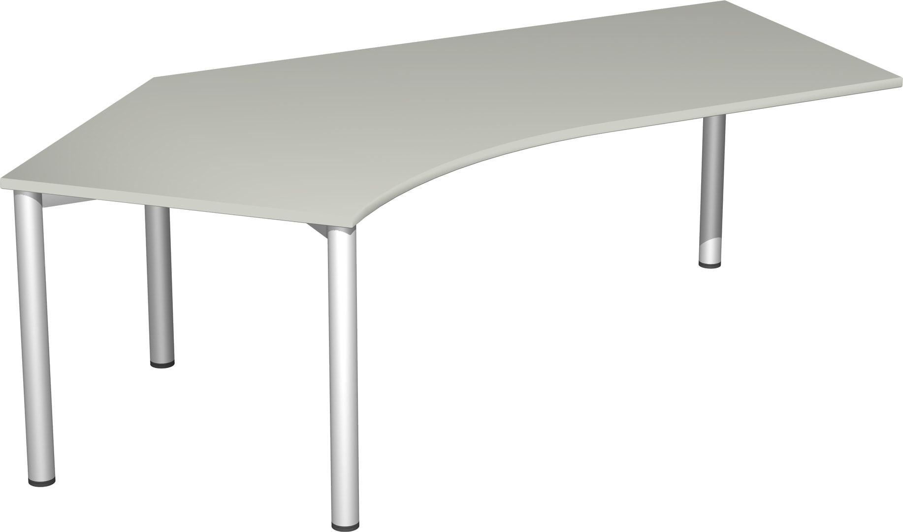 Winkel-Schreibtisch - Winkel links - 4-Fuß Flex - 720 x 2.166 x 1.130 mm (HxBxT) - Gestell anthrazit - Ahorn