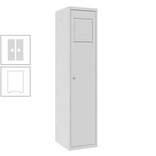 Wäschesammelschrank, Wäscheschrank, Einwurfklappe, Beutelhalter, 1.800 x 400 x 500 mm (HxBxT), Korpus anthrazitgrau, Front anthrazitgrau