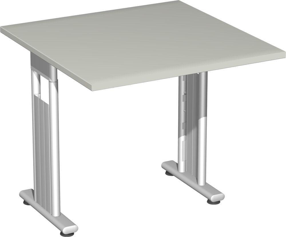 Schreibtisch - C-Fuß Flex - Bürotisch - höhenverstellbar - 820 x 1.200 x 800 mm (HxBxT) - Dekor Ahorn - Gestell silber