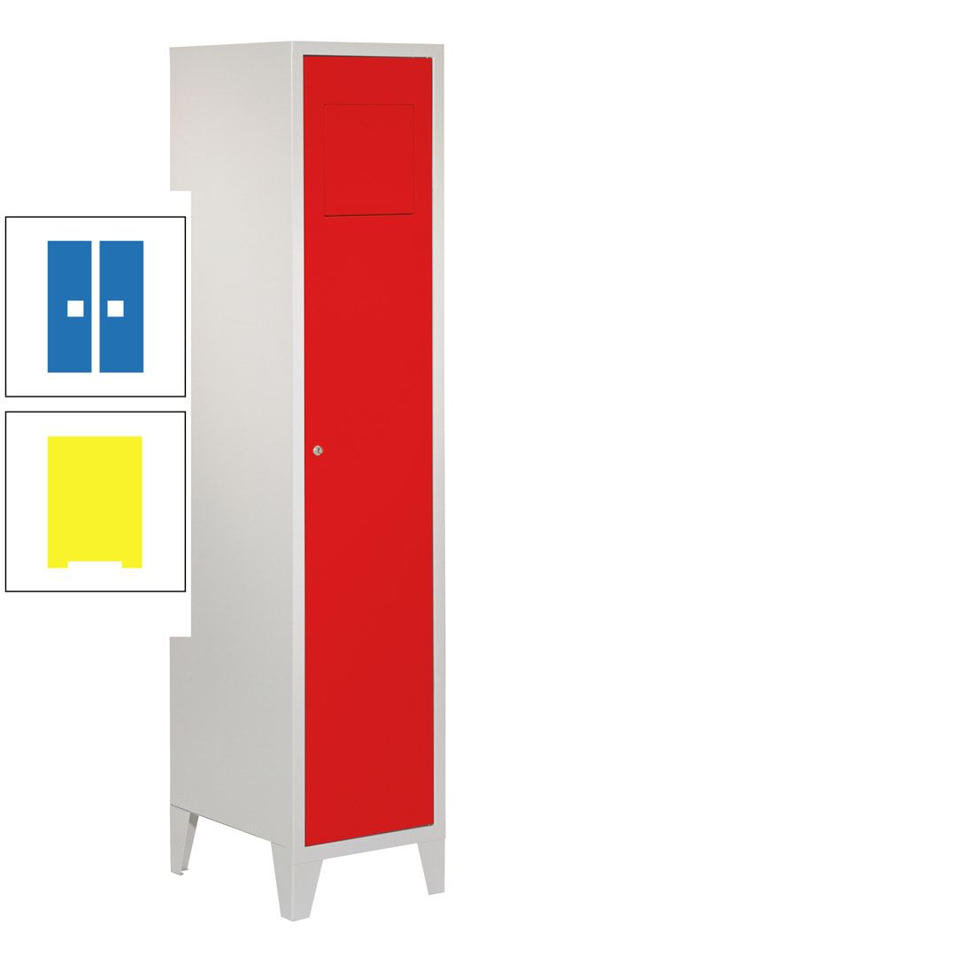 Wäschesammelschrank - 1.850 x 400 x 500 mm (HxBxT) - Füße - Drehriegel - anthrazitgrau