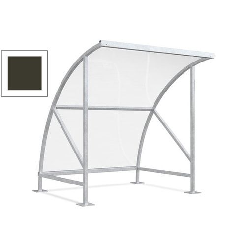 Fahrradunterstand - Fahrradgarage mit Bogendach - Stahl und Kunststoff - 2.290 x 2.090 x 2.100 mm (HxBxT) - Farbe Achatgrau