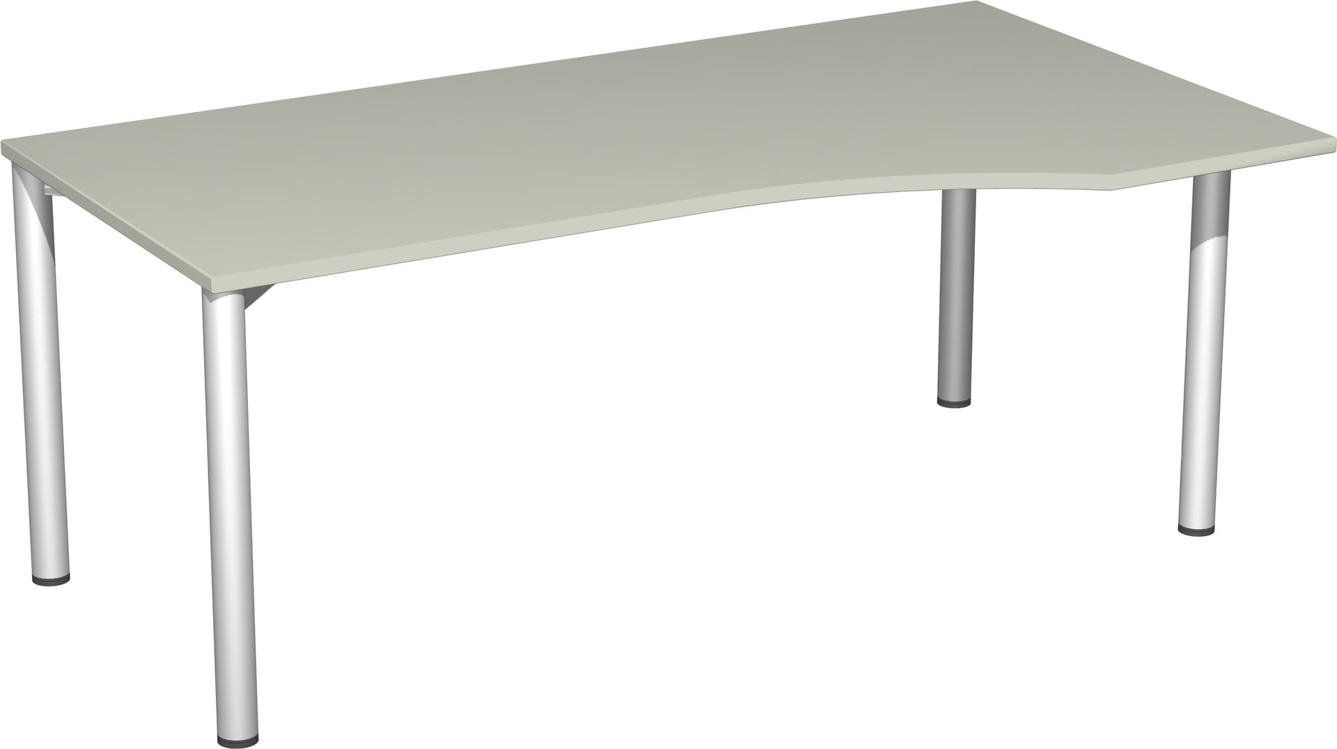 Eckschreibtisch - Ecke rechts - 4-Fuß Flex - 720 x 1.600 x 1.000 mm (HxBxT) - Gestell anthrazit - Ahorn