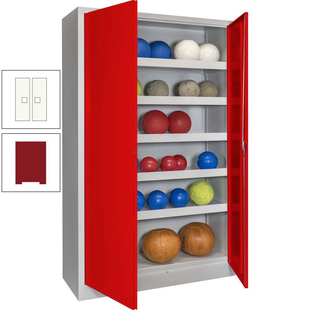 Ballschrank - Vollblechtüren - 5 Böden - 1.950x1.200x500 mm (HxBxT) - anthrazitgrau