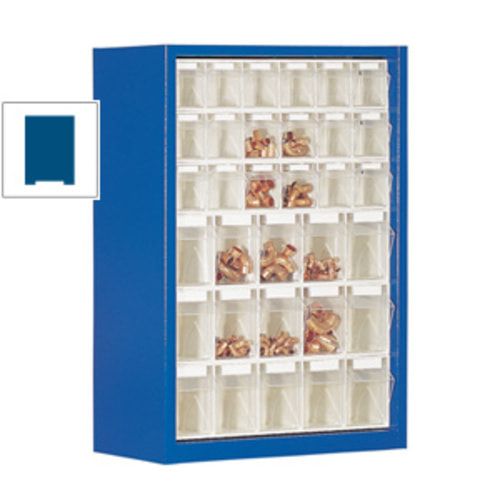 Kleinteilemagazin - Hängeschrank - 910x665x250 mm - 16 Kästen - 1 Größe - enzianblau