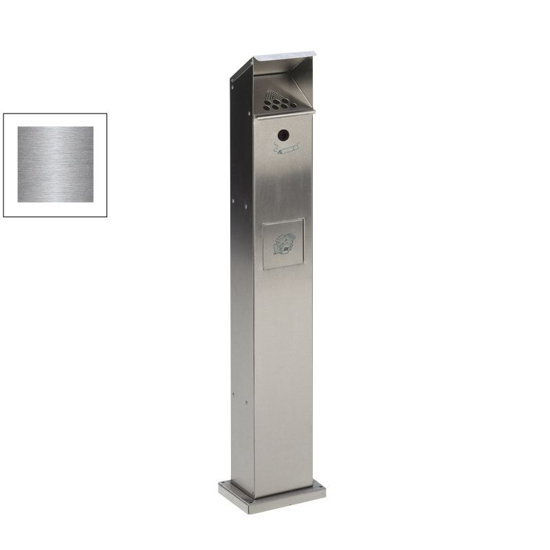 Standascher - Abfallsammler - Volumen 5 l - 1.150 x 180 x 150 mm (HxBxT) - Aluminium, geprägt