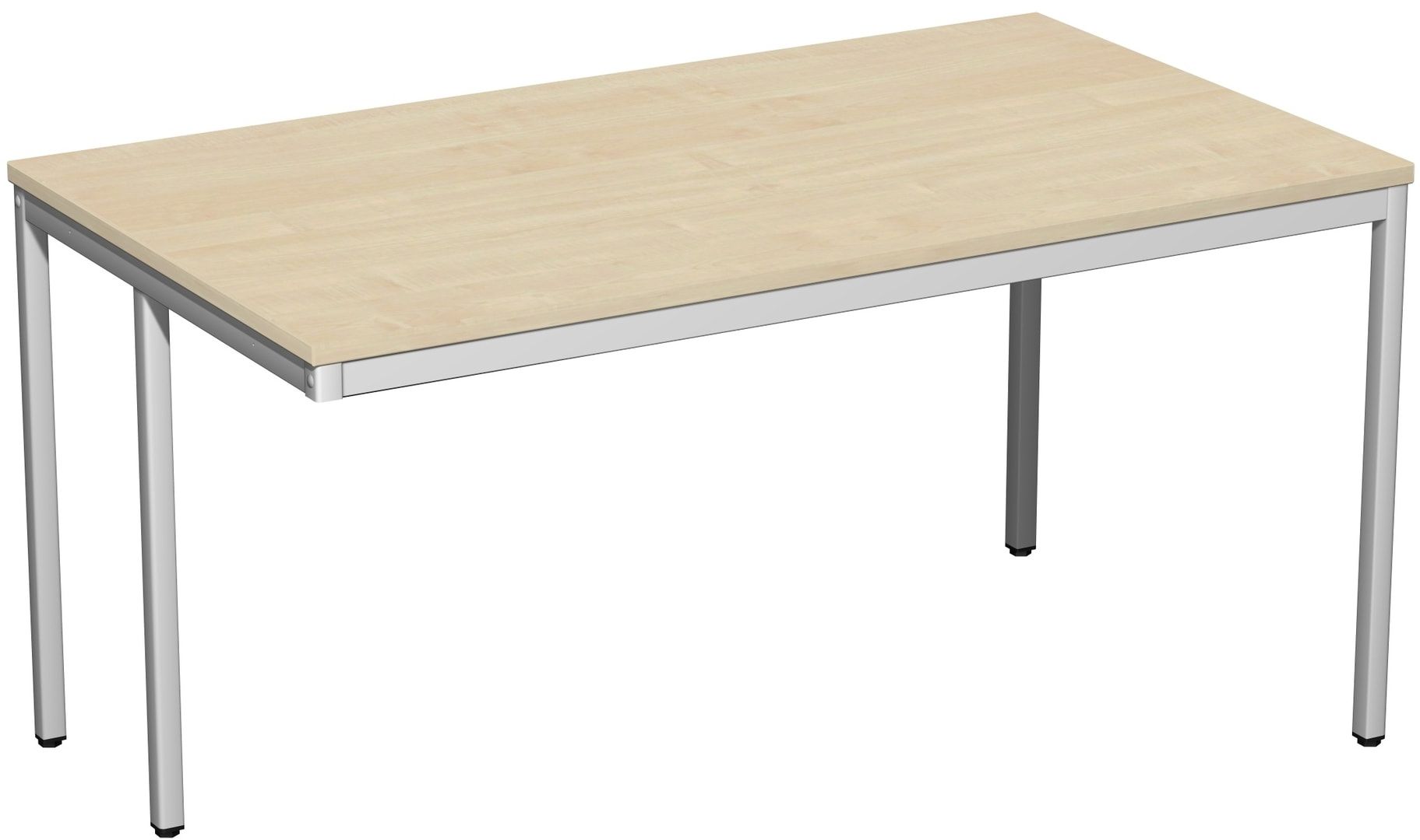 Schreibtisch - 4-Fuß Eco - Bürotisch - 720 x 1.000 x 800 mm (HxBxT) - Gestell lichtgrau - Ahorn