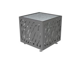 Pflanzbehälter, Stahlblech fvz, einfarbig, innen wählbar, verstellbare Füße, 760 x 790 x 790 mm (HxBxT), wählbar