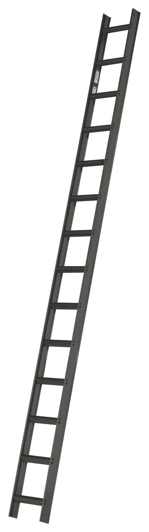 Dachleiter - Aluleiter - 14 Sprossen - Länge 3.900 - Hymer - Alu-natur