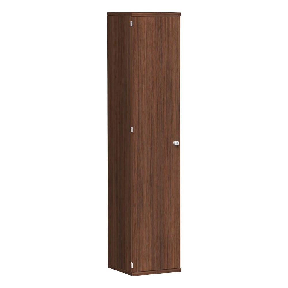 Flügeltürenschrank, Holz, Schloß links, 6 Ordnerhöhen, 5 Böden, 2.304 x 400 x 425 mm (HxBxT), Korpusfarbe Ahorn, Frontfarbe Ahorn