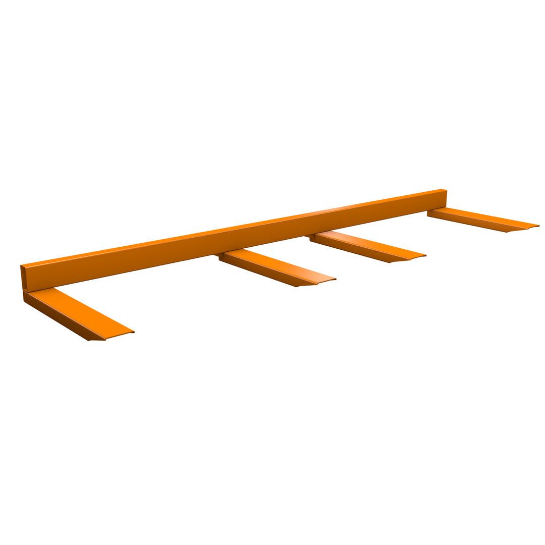Langguttraverse - Traglast 1.500 kg - Nutztiefe 1.200 mm - 280 x 2.000 x 1.390 mm (HxBxT) - feuerrot
