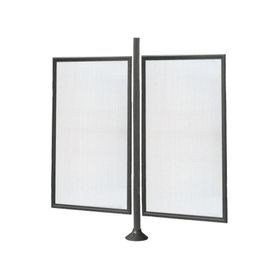 Rückwandverkleidung für Grundmodell, paarweise, Polycarbonat, Aluminiumrahmen, Farbe wählbar