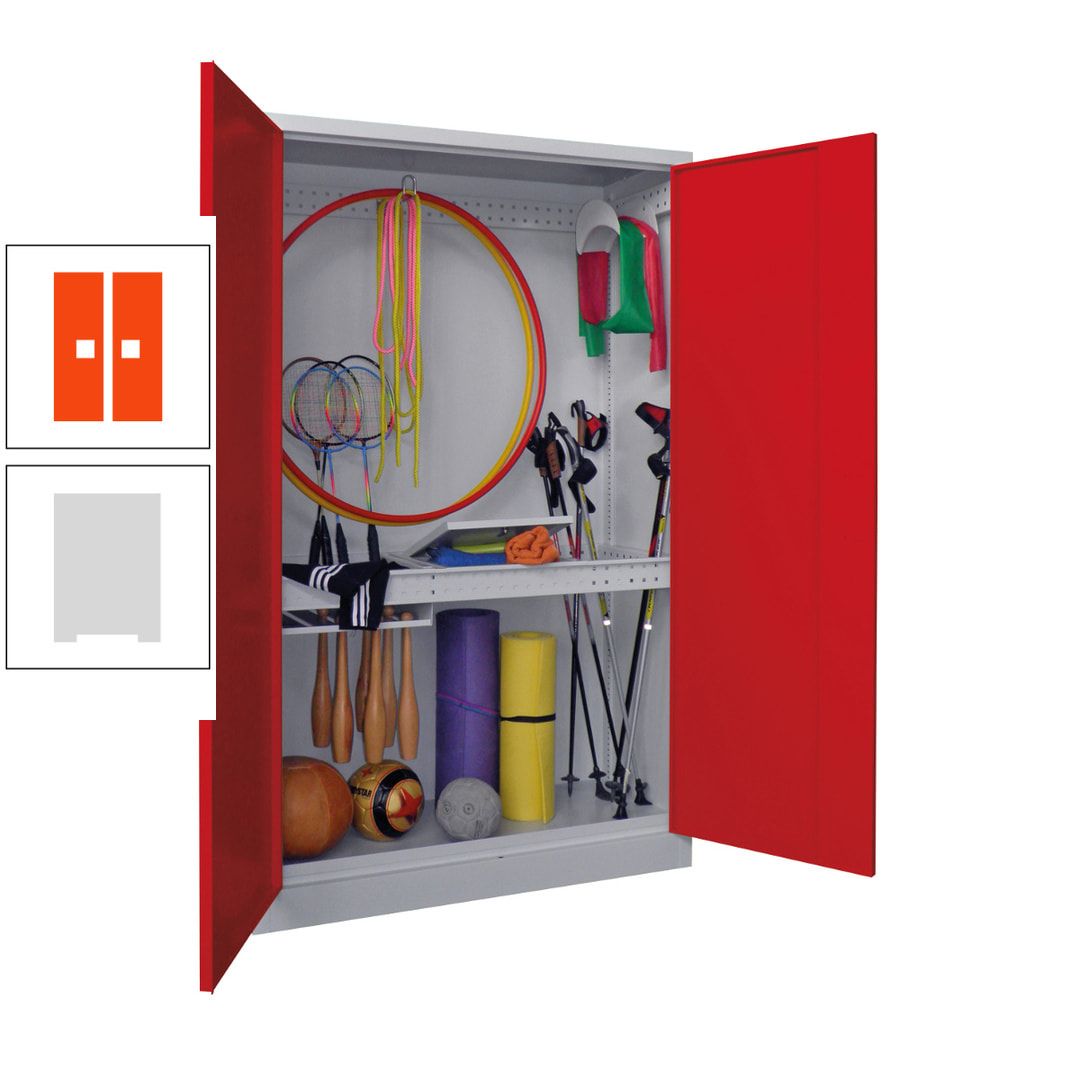 Sportschrank - Vollblechtüren - 1.950x1.200x500 mm (HxBxT) - anthrazitgrau